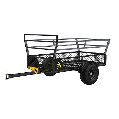 Gorilla 1400lb Steel Atv Trailer Garden Cart W/removable Sides & 3-in-1 Tailgate