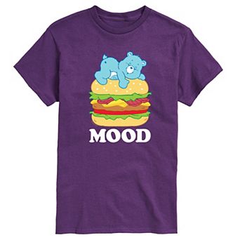 Men's Care Bears Mood Bedtime Bear Burger Graphic Tee