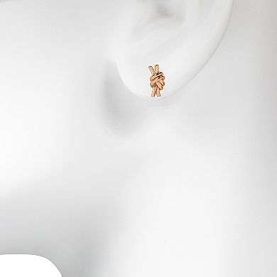 LC Lauren Conrad Gold Tone Twisted Knot Stud Earrings