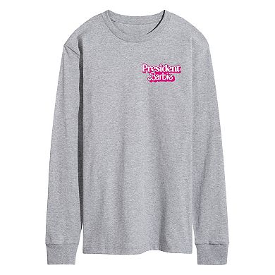 Men's Barbie™ The Movie President Barbie Long Sleeve Graphic Tee