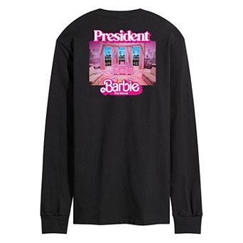 Men's Barbie™ The Movie President Barbie Long Sleeve Graphic Tee