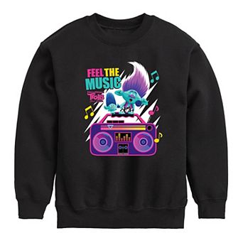 Boys 8-20 DreamWorks Trolls Movie Feel The Music Fleece Sweatshirt