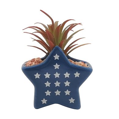 Celebrate Together Americana American Flag Faux Succulent Sitabout