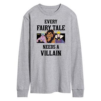 Disney Villains Men's Every Fairy Tale Long Sleeve Graphic Tee