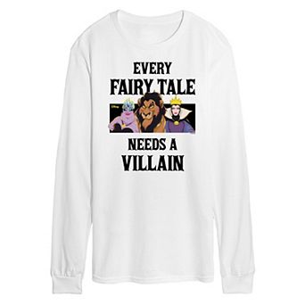 Disney Villains Men's Every Fairy Tale Long Sleeve Graphic Tee