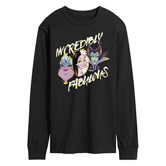 Disney Villains Men's Incredibly Fabulous Long Sleeve Graphic Tee