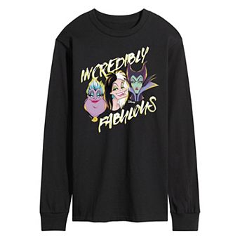 Disney Villains Men's Incredibly Fabulous Long Sleeve Graphic Tee