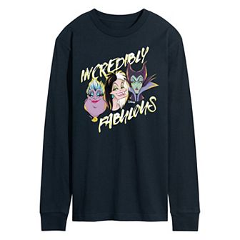 Disney Villains Men's Incredibly Fabulous Long Sleeve Graphic Tee