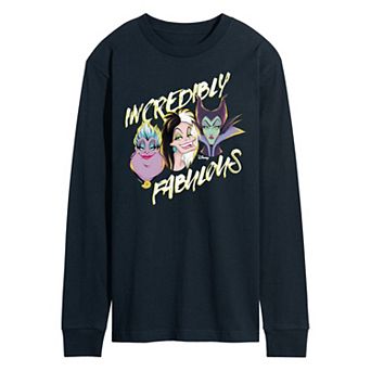 Disney Villains Men's Incredibly Fabulous Long Sleeve Graphic Tee