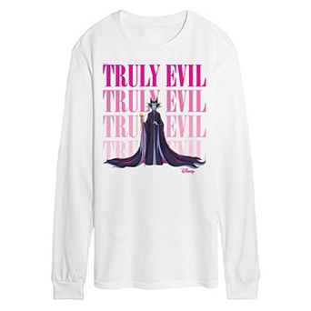 Disney Villains Malifecent Men's Truly Evil Long Sleeve Graphic Tee