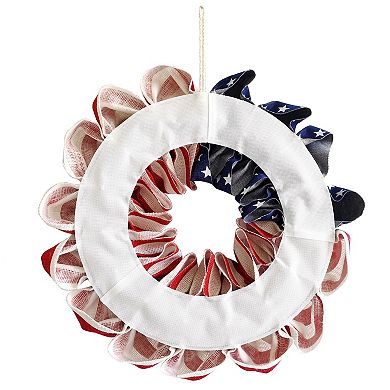 Celebrate Together Americana Patriotic Burlap Wreath