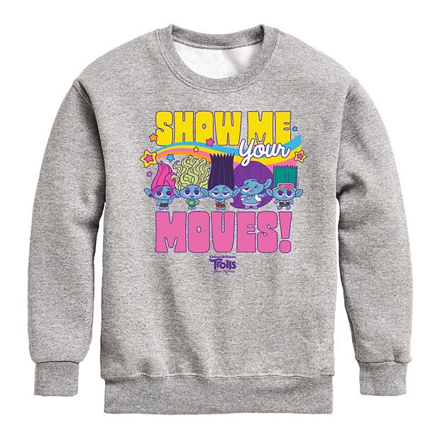 Boys 8-20 DreamWorks Trolls Movie Show Me Your Moves Fleece Sweatshirt