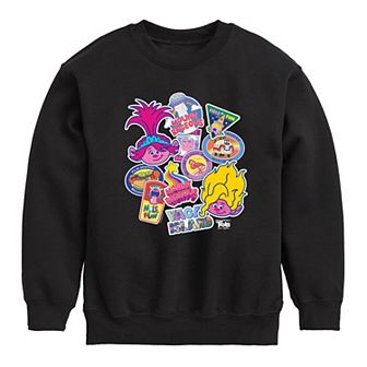 Boys 8-20 DreamWorks Trolls Movie Road Trip Stickers Fleece Sweatshirt