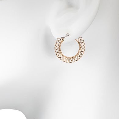 Sonoma Goods For Life® Gold Tone Filigree Hoop Earrings
