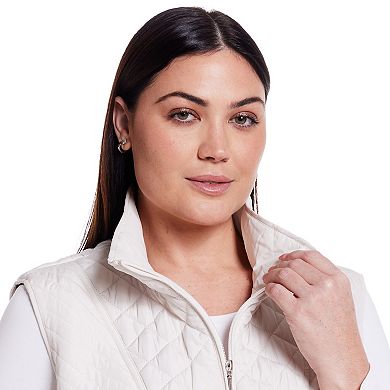 Plus Size Weathercast Lightweight Multi-Quilted Vest