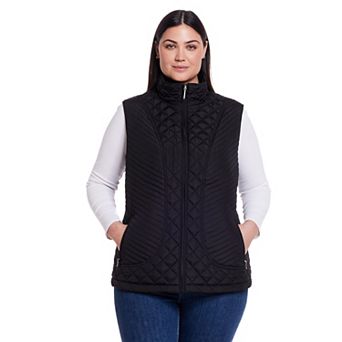 Plus Size Weathercast Lightweight Multi-Quilted Vest