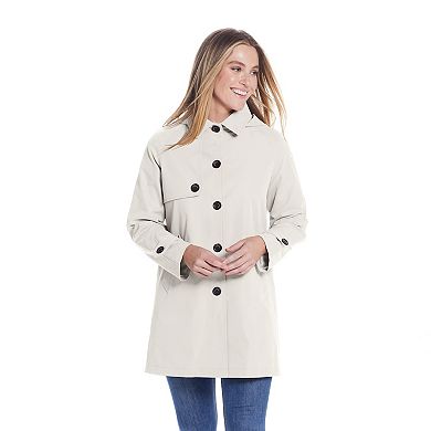 Women's Weathercast Lightweight Button Front Hooded Topper Jacket
