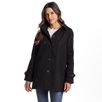 Women's Weathercast Lightweight Button Front Hooded Topper Jacket