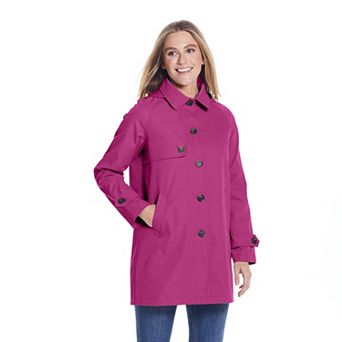 Women's Weathercast Lightweight Button Front Hooded Topper Jacket