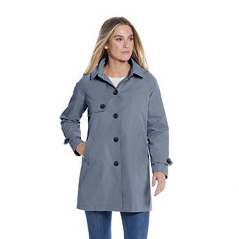 Women's Weathercast Lightweight Button Front Hooded Topper Jacket