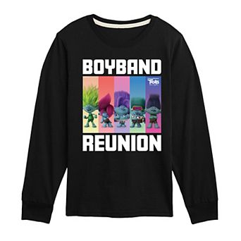 Boys 8-20 DreamWorks Trolls Movie Boy Band Reunion Long Sleeve Graphic Tee
