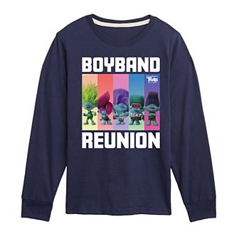 Boys 8-20 DreamWorks Trolls Movie Boy Band Reunion Long Sleeve Graphic Tee