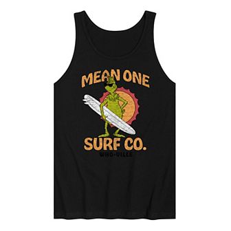 Men's Dr. Seuss The Grinch Mean One Surf Graphic Tank Top