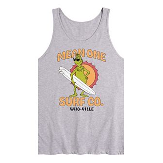 Men's Dr. Seuss The Grinch Mean One Surf Graphic Tank Top