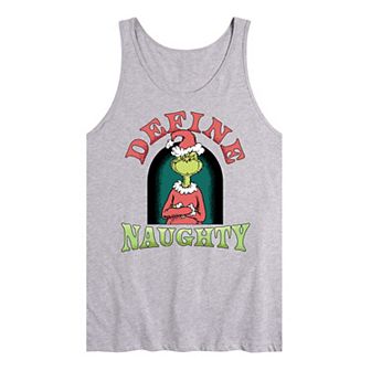 Men's Dr. Seuss The Grinch Define Naughty Graphic Tank Top