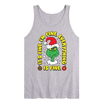 Men's Dr. Seuss The Grinch Everything Is Fine Graphic Tank Top