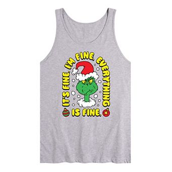 Men's Dr. Seuss The Grinch Everything Is Fine Graphic Tank Top