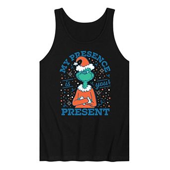 Men's Dr. Seuss The Grinch My Presence Is Your Present Graphic Tank Top