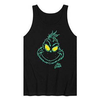 Men's Dr. Seuss The Grinch Grinch Face Graphic Tank Top