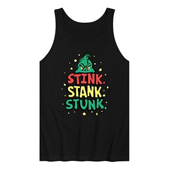 Men's Dr. Seuss The Grinch Stink STank Top Stunk Graphic Tank Top