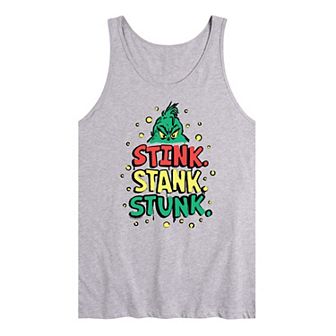 Men's Dr. Seuss The Grinch Stink STank Top Stunk Graphic Tank Top