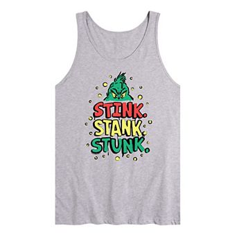 Men's Dr. Seuss The Grinch Stink STank Top Stunk Graphic Tank Top