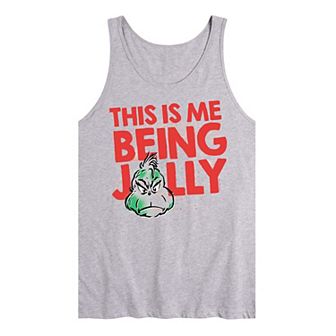 Men's Dr. Seuss The Grinch This Is Me Being Jolly Graphic Tank Top