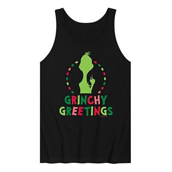 Men's Dr. Seuss The Grinch Grinchy Greetings Graphic Tank Top