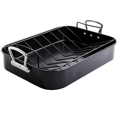 Gibson Home Broxton 2 Piece Turkey Roaster & V-Rack