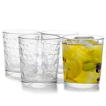 Gibson Home Great Foundations 4 pc 13 Ounce Double Old Fashion Glass Set