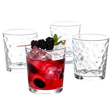 Gibson Home Great Foundations 4-Piece 13 Ounce Double Old Fashioned Glass Set