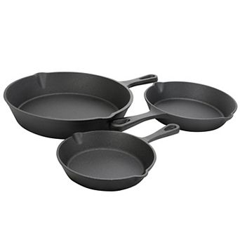 Gibson Home Addlestone 3 pc Pre-Seasoned Cast Iron Skillet Set