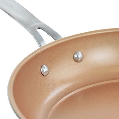 Gibson Home Chestnut 2 Piece Nonstick Carbon Steel Frying Pan Set