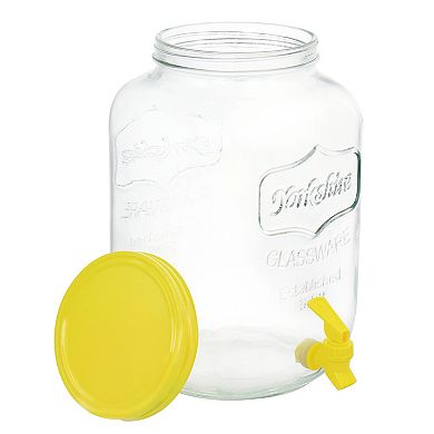 Gibson Home Chiara 2 Gallon Mason Cold Drink  Dispenser with Metal Base and Lid