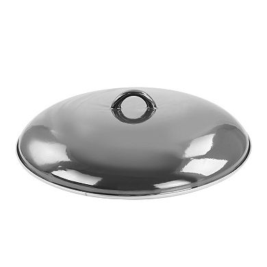 Gibson Home 5 Quart Gray Enamel On Steel Braiser Pan with Lid