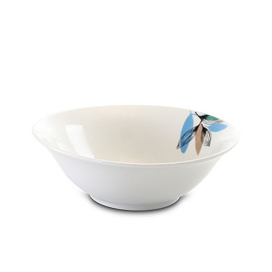 Gibson Home Vineyard Blue 12 Piece Round Fine Ceramic Dinnerware Set