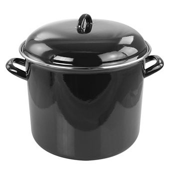 Gibson Home 12-qt Enamel On Steel Stock Pot with Lid
