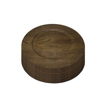 Gibson Home Feri 13" Wooden Skin Luxe Chargers