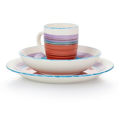 Gibson Home Richvale 12 Piece Round Durastone Dinnerware Set