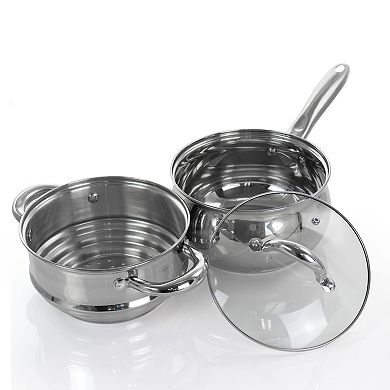Gibson Home Ancona 12 Piece Stainless Steel Belly Shaped Cookware Set ...